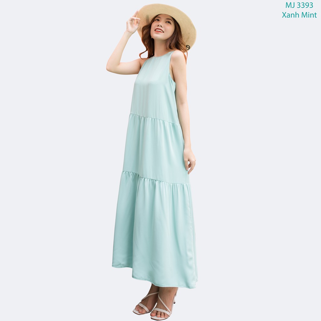 Đầm Maxi Nữ Vải Lụa Trơn - Đầm Nữ Maxi- 3393 Đầm Maxi Nữ Vải Lụa Trơn - Đầm Nữ Maxi- 3393