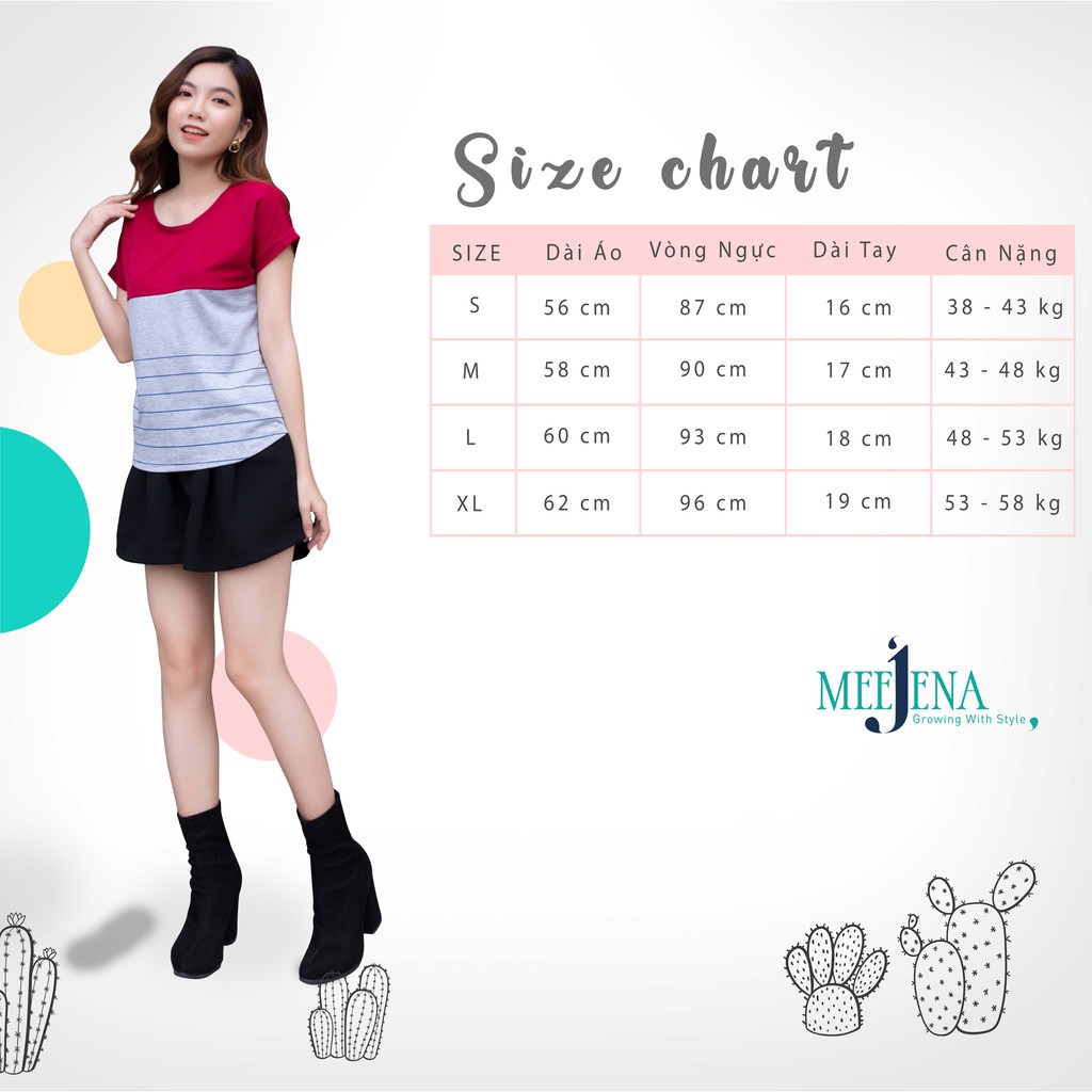 Áo Thun Nữ Phối 2 Màu