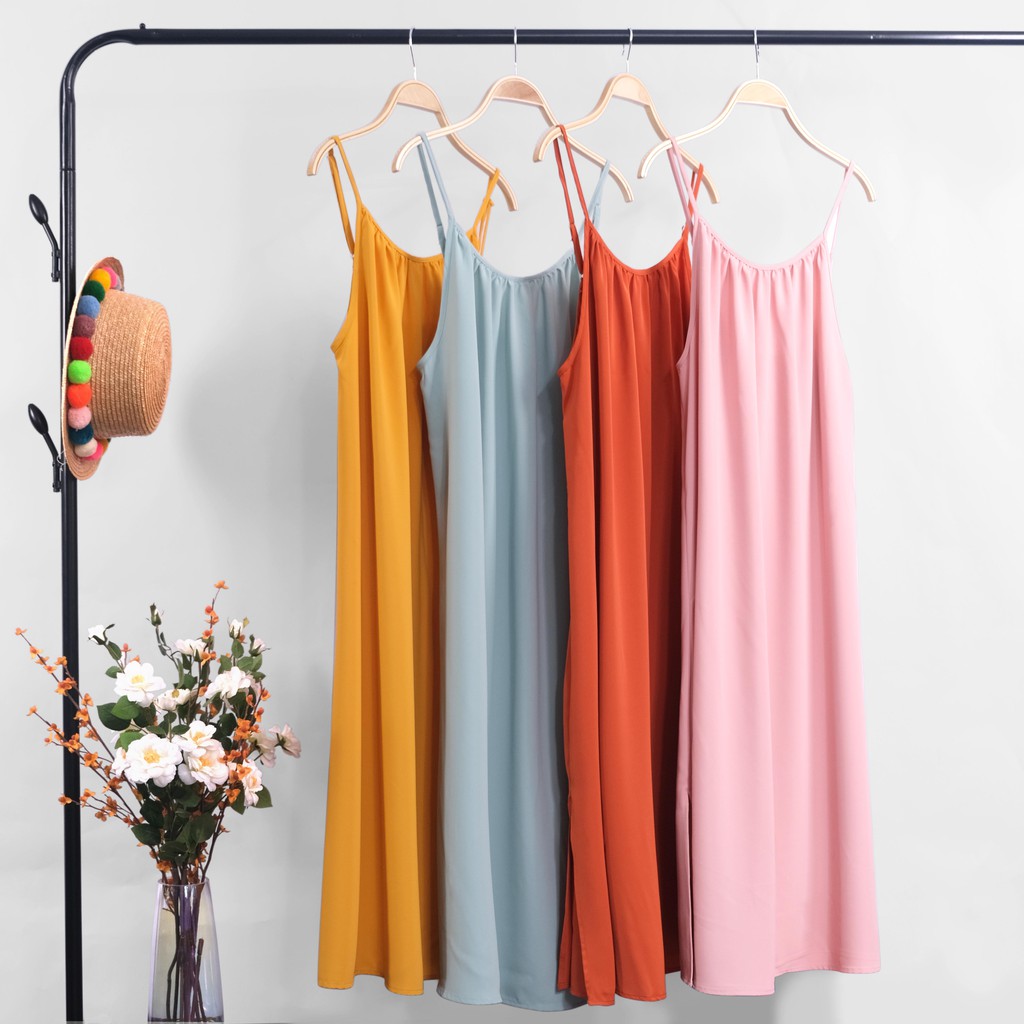 Đầm Maxi 2 Dây Nữ Lụa Trơn - 3405 Đầm Maxi 2 Dây Nữ Lụa Trơn - 3405