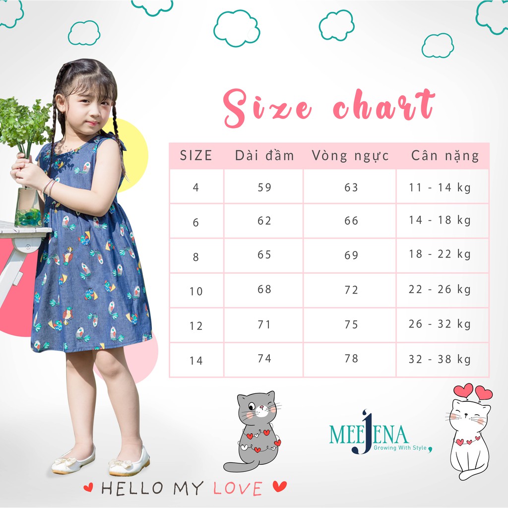 Đầm Bé Gái Tay Ngắn In YAY - 1487 Đầm Bé Gái Tay Ngắn In YAY - 1487