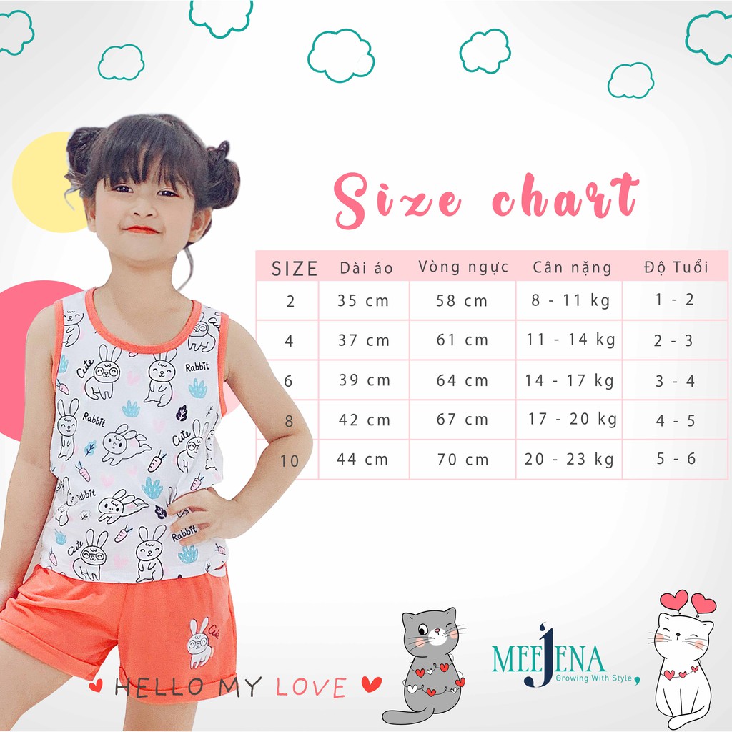 Đồ Bé Gái Áo Sát Nách Quần Short - 784