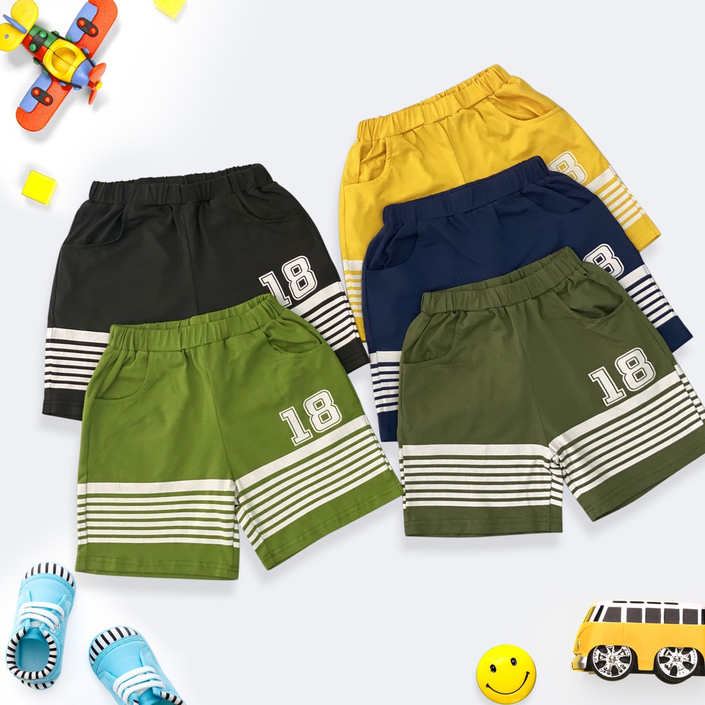 Đồ Bé Trai Quần Short Lai In Sọc Vải 100% COTTON 4C - 899 Đồ Bé Trai Quần Short Lai In Sọc Vải 100% COTTON 4C - 899