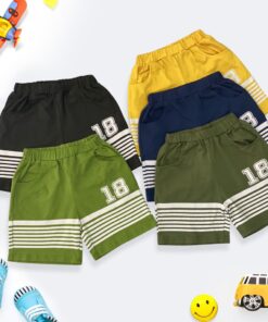 Đồ Bé Trai Quần Short Lai In Sọc Vải 100% COTTON 4C - 899